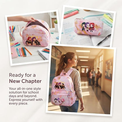 3 in 1 Cartoon Pattern Large-Capacity Backpack Set for Kids