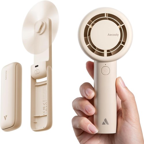 Aecooly Slim Portable Fan - Handheld Turbo Fan for On-the-Go Cooling | Compact Design