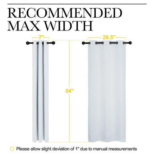 NICETOWN Room Darkening Curtain Panels for Bedroom, Easy-Care Solid Thermal Insulated Grommet Room Darkening Draperies/Drapes (Greyish White, 2 Panels, 34 by 54)