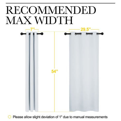 NICETOWN Room Darkening Curtain Panels for Bedroom, Easy-Care Solid Thermal Insulated Grommet Room Darkening Draperies/Drapes (Greyish White, 2 Panels, 34 by 54)