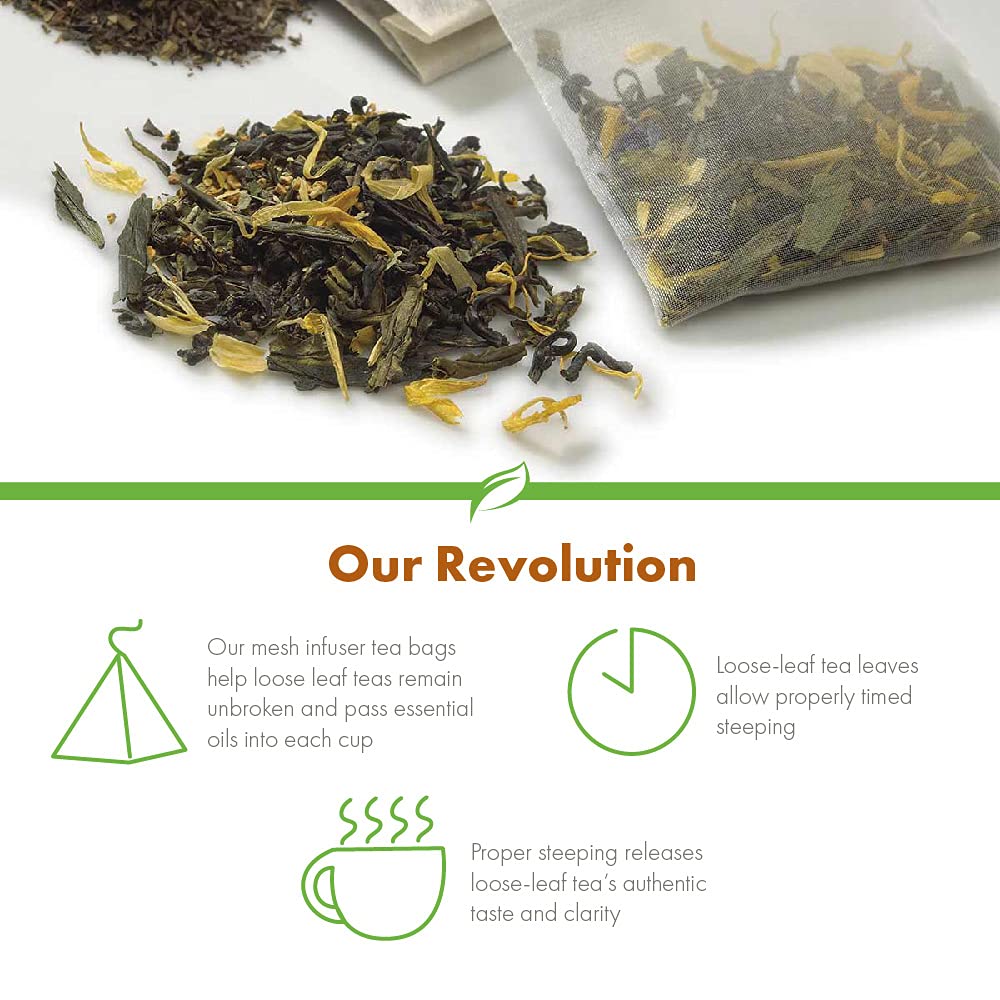 Revolution Tea - Mesh Infuser Full Leaf Tea - Raspberry Black Tea - 20 Bags