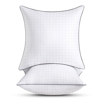 Tusavi 18"x18" Pillow Inserts Set of 2 with 100% Cotton Cover Decorative Square Throw 18 Pillows for Couch, Sofa and Bed - White(2, 18x18)