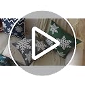 Red Decorative Throw Pillow Covers 16x16 Inch Set of 2 with Snowflakes Print - Pack of 2