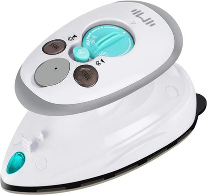 IIMII Mini Travel Steam Iron - Dual Voltage 420W, Fast Heating, Non-Stick Soleplate | Compact Design for Quilting & Sewing