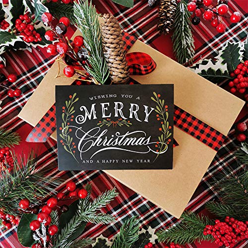 120 Pcs Christmas Greeting Cards with Envelopes & Stickers Bulk Holiday Set