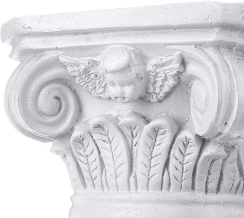 Etiger Roman Pillar - Greek Column Resin Statue | Elegant Centerpiece Pedestal for Home & Garden Decor (White)