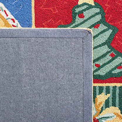 Safavieh Chelsea Wool Area Rug 3x5 White & Multi Farmhouse Style - HK274A