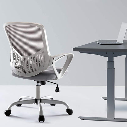 Regine Switzerland Ergonomic Office Chair - Adjustable Rolling Mesh Desk Chair with Lumbar Support | Modern Mid Back Design