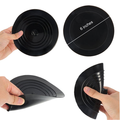 V-TOP Tub Stopper 2 Pack, 6 inches Large Silicone Drain Plug Hair Stopper Flat Suction Cover for Kitchen, Bathroom and Laundry