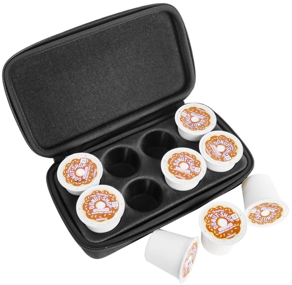 Maoershan Coffee Pods Holder Protective Travel Case Compatible With The Original Donut Shop/Starbucks/Keurig Green Mountain Dark Single-Serve Keurig Medium Roast K-Cup Coffee Pods (Only Case)