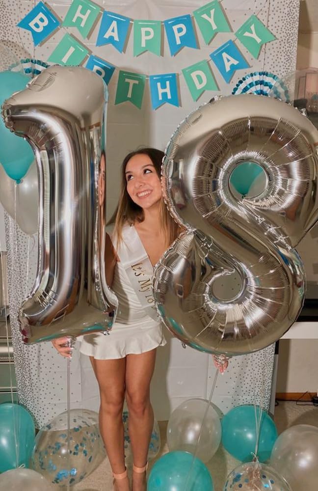 40 Inch Silver Number 7 Balloon | Perfect for 7th Birthdays, Engagements & Graduations