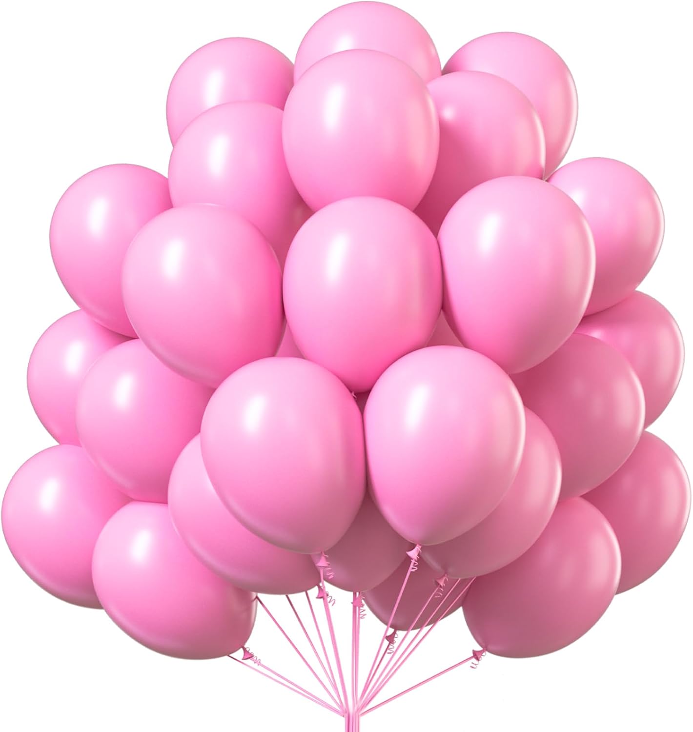 PartyWoo Pink Balloons - 100pcs 12 Inch Matte Pink Balloon Arch Kit for Baby Showers & Parties