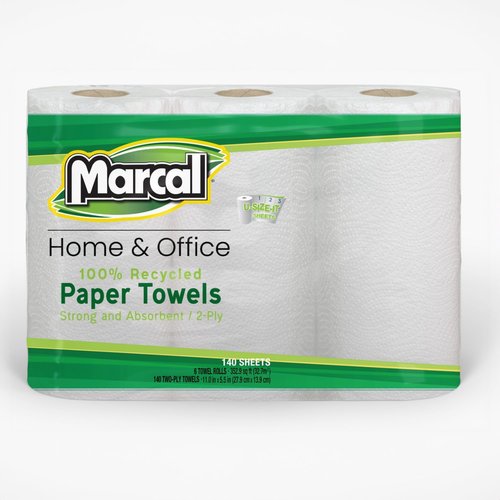Marcal® Select-A-Size Maxi Roll Towels - 140 Sheets Per Roll | Pack of 6 - White