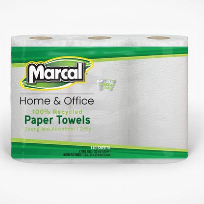 Marcal® Select-A-Size Maxi Roll Towels - 140 Sheets Per Roll | Pack of 6 - White