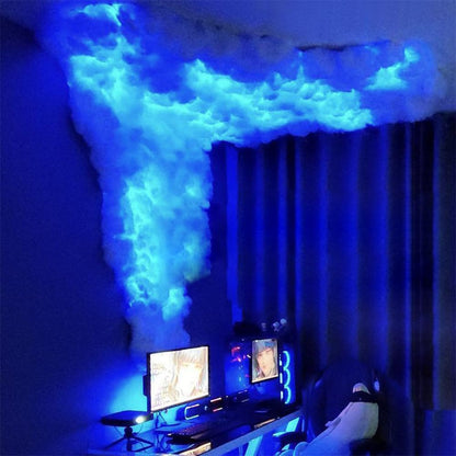 Sepco 3D Thundercloud Storm Ceiling Lights DIY Kit Music Sync Cotton Thunder Lightning Cloud Light Fluffy for Gaming Room Bedroom Wall Night Party Decoration