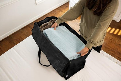 ClearSpace Oversized Moving Bags - Heavy-Duty Storage Bags with Backpack Straps & Zippers | 8 Pack for Easy Moving