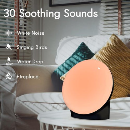 BrownNoise White Noise Machine - 30 Soothing Sounds, 12 Colors, Adjustable Brightness & Timers