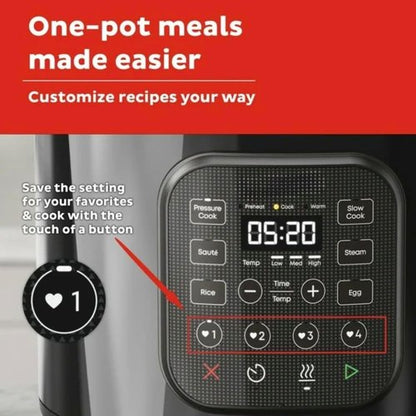 Instant Pot 8Qt Chef Series - 8-in-1 Multi-Cooker for Quick Meals | Pressure, Slow, Rice & More