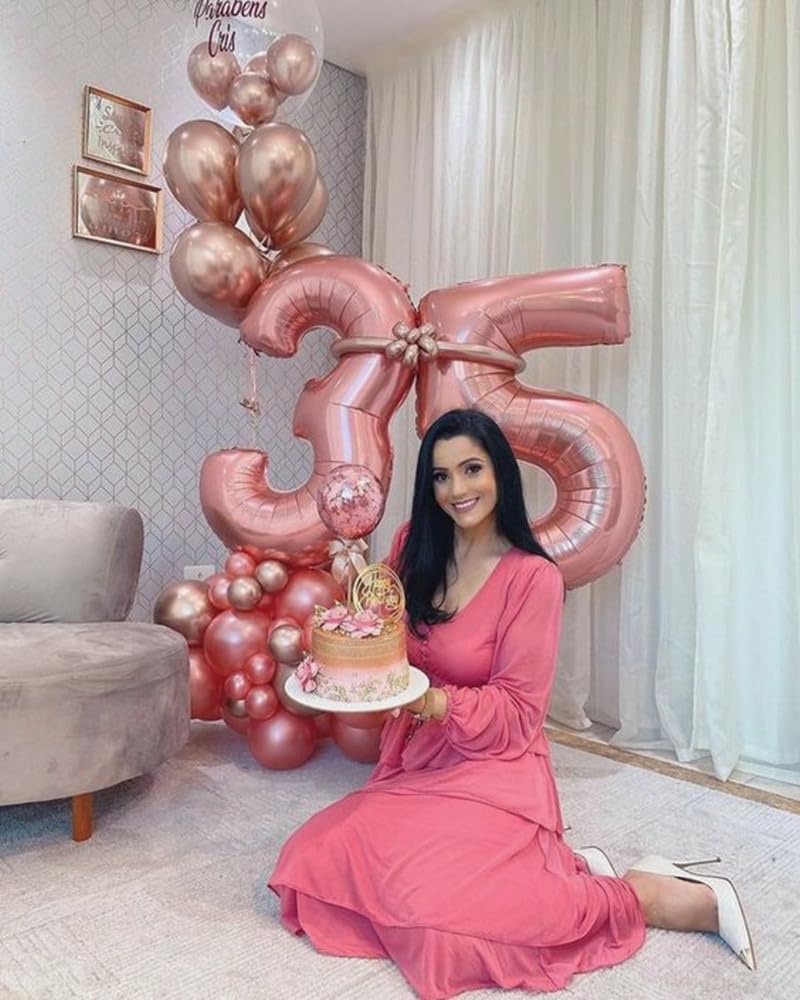 Number 0 Balloons - 40 Inch Pink Number Balloons for Birthday, Wedding, Baby Shower Decor