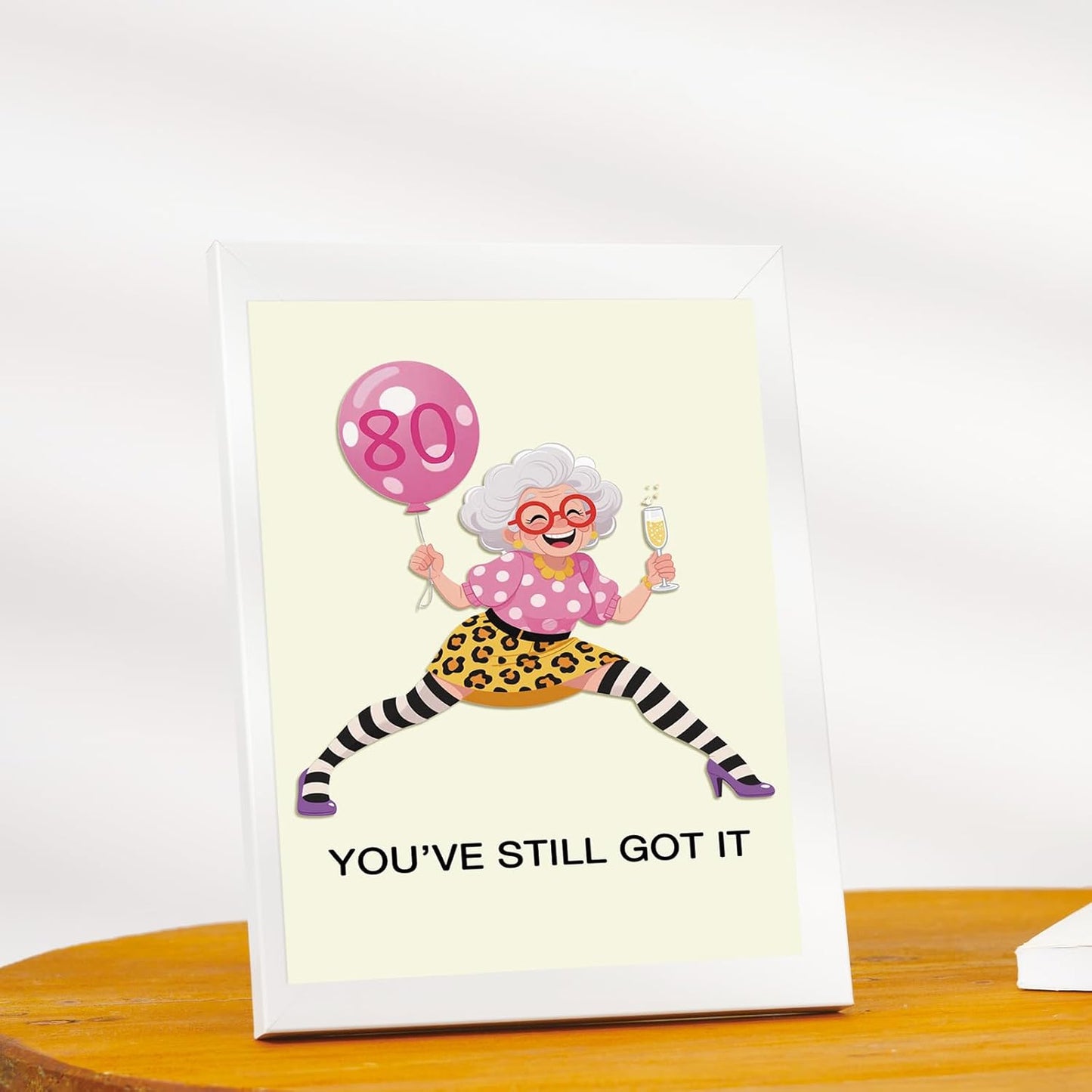 OJsensai 80th Birthday Card & Gifts for Women - Celebrate Her Special Day with Elegant Decorations