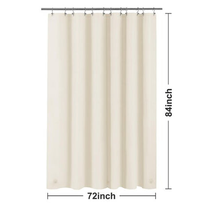 Barossa Design Extra Long Beige Shower Curtain Liner with 3 Magnets - 72" x 84" XL, Waterproof PEVA Lightweight Shower Liner for Bathroom, PVC Free, Metal Grommets - Beige, 72x84
