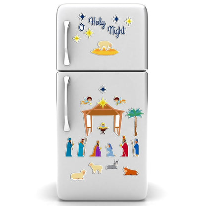 Nativity Scene Refrigerator Magnets Set - 26 Pcs, Variation: Cute