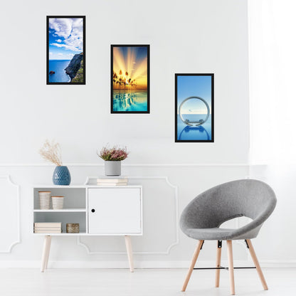 MENNTHUI 10x18 Black Picture Frame, Wall Mounting Horizontally or Vertically, Decoration for Photos, Paintings, Posters, Artwork