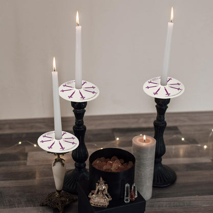 Skiennix 100 Pcs Church Candles - Unscented White Drip Protectors for Vigil Services | 5" H X 1/2" D