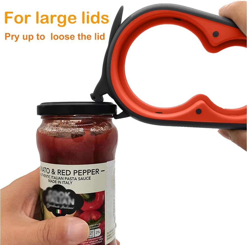 Skiennix 5-in-1 Jar Opener - Rubber Gripper Pad for Seniors with Arthritis | Easy to Use