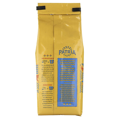 Patria Honduras Medium Roast Ground Coffee, 12oz Bag (Pack of 1)