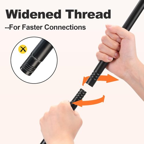 Black Curtain Rods by [Brand Name] - Adjustable 36"-48" Decorative Drapery Rod for Windows
