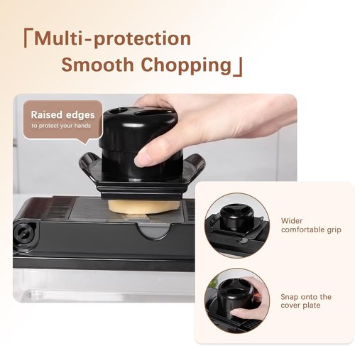 LHS Professional Vegetable Chopper - 7-in-1 Multifunctional Food Slicer & Dicer with Storage Containers | Black