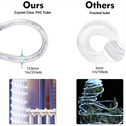360 LED Rope Lights by [Brand Name] - 50ft Waterproof Flexible Tube Lights with 8 Modes | Perfect for Outdoor Decor