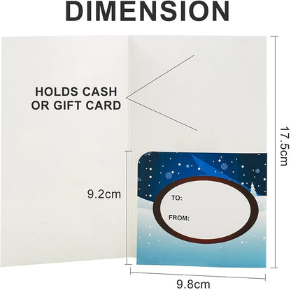 Christmas Gift Card Holders with Envelopes — 30 Pack, Festive Designs