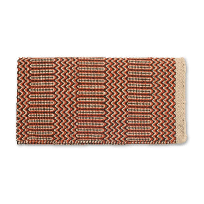 Mayatex Rust and Brown Double Weave 32x64 Acrylic Blend Saddle Blanket