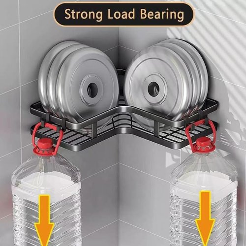 Adhesive Shower Caddy,4Pack Rustproof Metals Bath Organizers With Large Capacity, No Drilling Shelves for Bathroom kitchens Storage