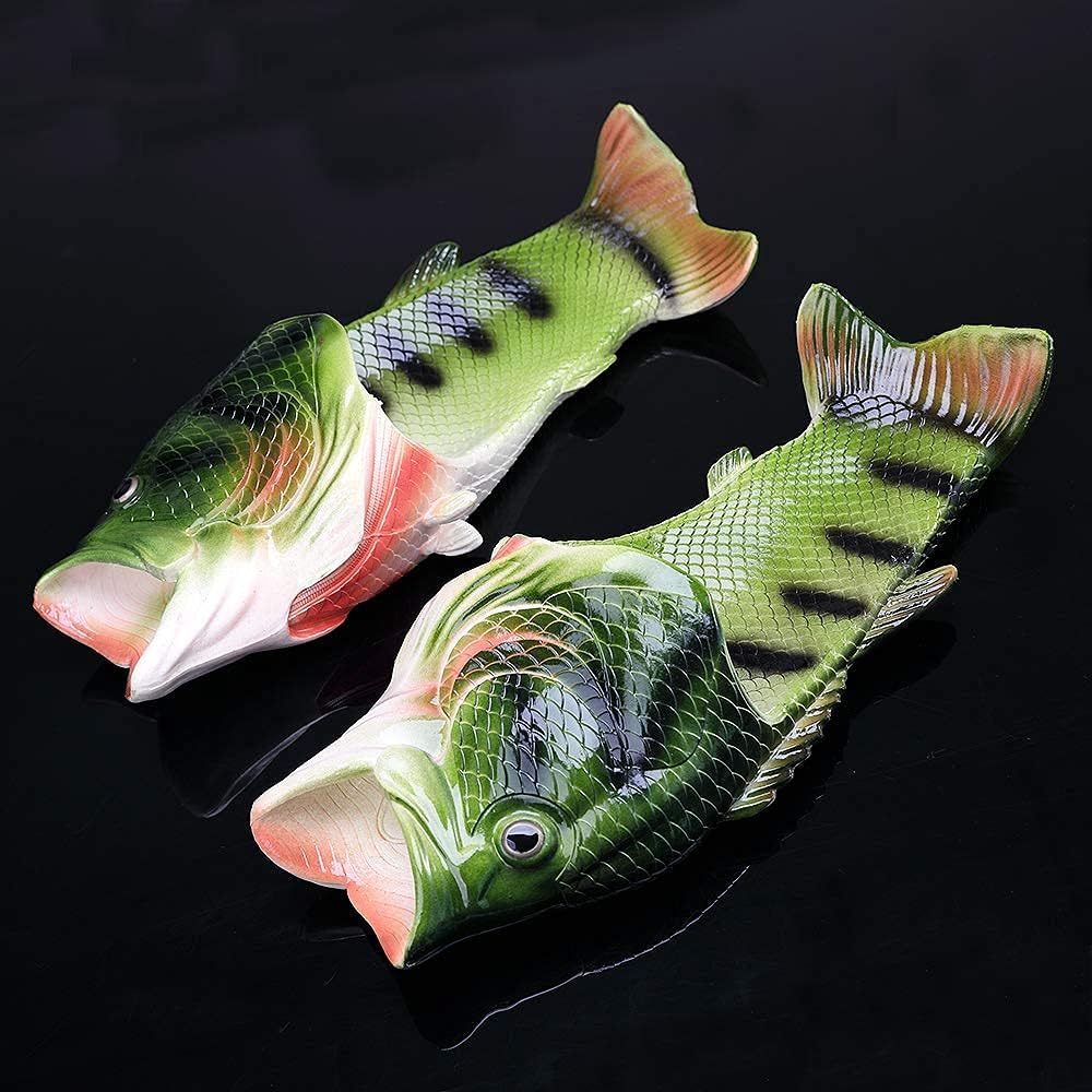 Skiennix Unisex Fish Slippers - Comfortable Bass Sandals for Fun Indoor/Outdoor Wear
