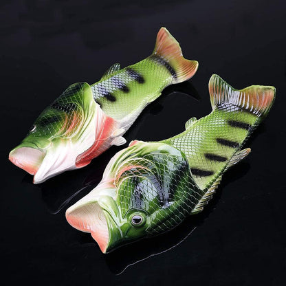 Skiennix Unisex Fish Slippers - Comfortable Bass Sandals for Fun Indoor/Outdoor Wear