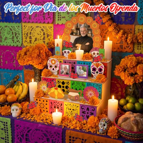 Fennoral Dia De Los Muertos Wooden Shadow Box Kit - Memorial Altars, DIY Decor, Mexican Theme