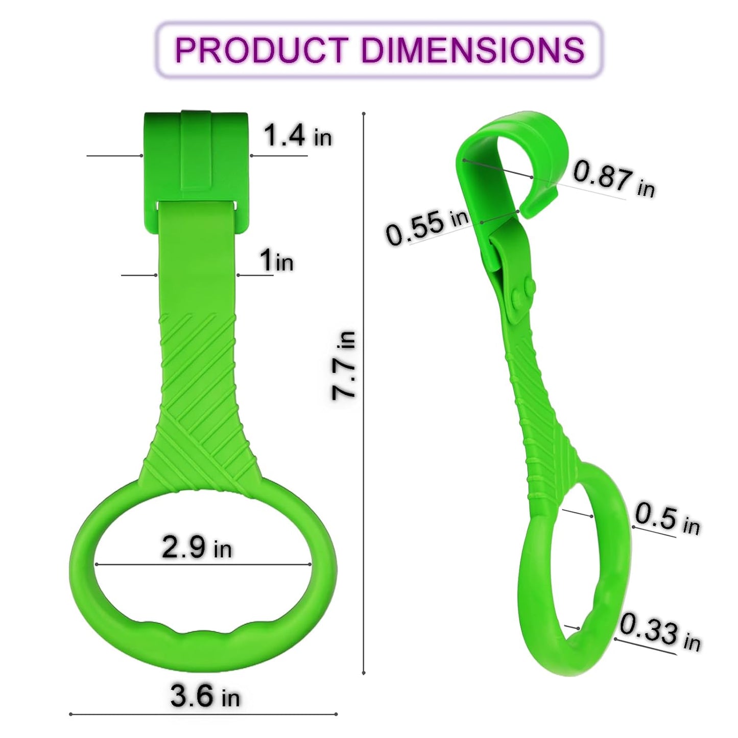Playpen Baby Pull Up Rings by 5PCS - Premium Ergonomic Handles for Infants & Toddlers - 5 Color Options