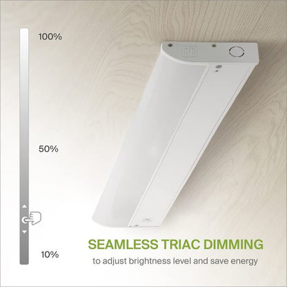 ASD LED Under Cabinet Lighting, 18 inch 8W 715 LM, Dimmable Hardwired Under Cabinet Lights for Kitchen, 3000K Soft/4000K Cool/5000K Daylight, Under Counter Light Fixtures, ETL Energy Star White Finish