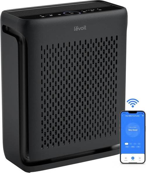 LEVOIT Air Purifier | Smart WiFi HEPA Filter for Large Rooms Up to 1073 Ft² - Black, Vital 100S-P