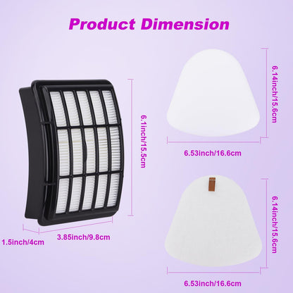 Shark Navigator Vacuum Filter Replacement - Compatible with NV350, NV351, NV352, NV355, NV356E, NV360 | 1+2 Pack