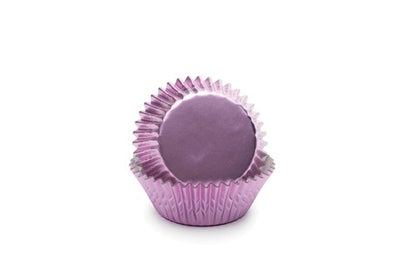 Fox Run Light Pink Foil Muffin and Cupcake Liners, Set of 32 Standard Size Wrappers