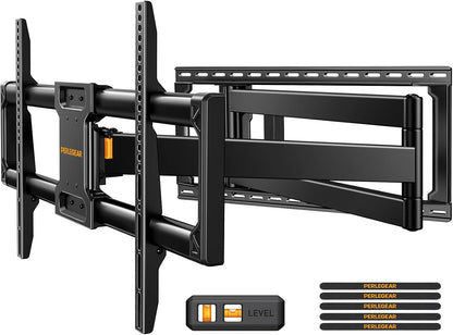 Perlegear Full Motion TV Wall Mount - Fits 42–97 Inch TVs Up to 150 lbs | Easy Install with Swivel & Tilt
