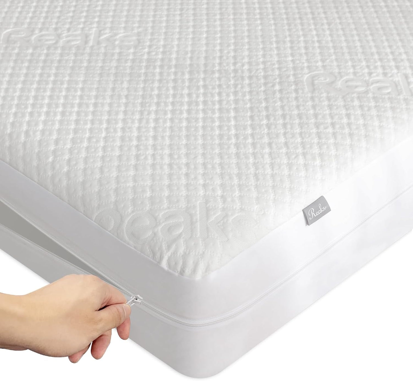 Regine Switzerland Queen Size Mattress Protector - 100% Waterproof Zippered Cover | Soft, Cooling & Noiseless Encasement for 10-12" Deep Mattresses