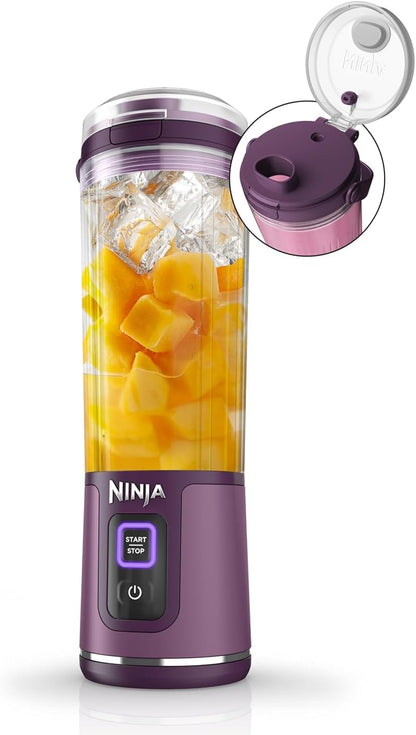 Ninja BC151PR Blast Portable Blender - Cordless 18oz Personal Blender for Smoothies & Shakes | BPA Free, USB-C Rechargeable