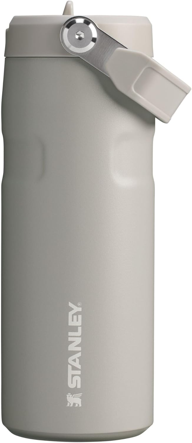 Stanley IceFlow 2.0 Water Bottle - 16 OZ Insulated Stainless Steel | Lightweight, Leak-Resistant, BPA-Free | Ash Color