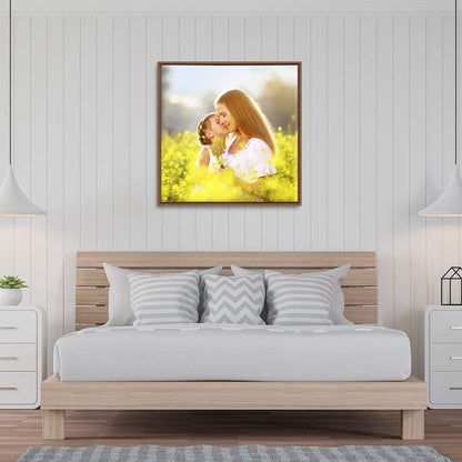 wall26 Framed Canvas Wall Art - Custom Home Decor for Living Room & Bedroom | 24"x24", Natural Frame