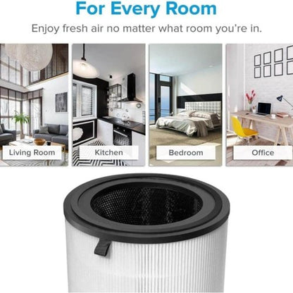 LEVOIT LV-H133 Air Purifier Filter - High-Efficiency Activated Carbon for Smoke & Odor Removal | 1 Pack, White